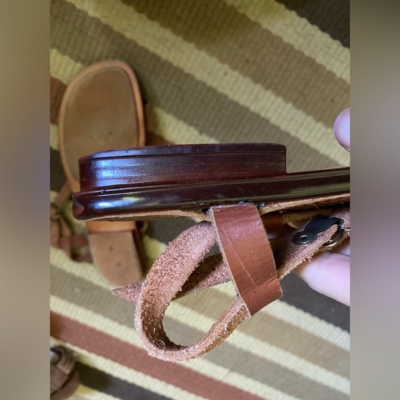 Vintage leather sandals real leather - Picture 5 of 8